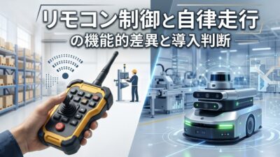 リモコン制御と自律走行の機能的差異と導入判断